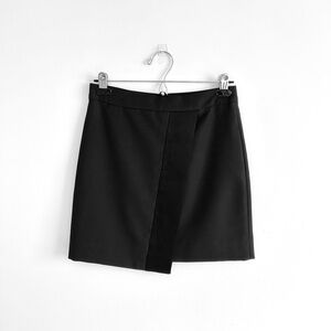 J. Crew Wrap Suit Mini Skirt Black Tuxedo Stripe Lined Size 00